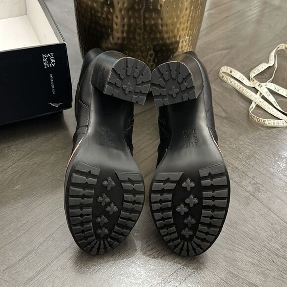 NATURALIZER CATIE WOMENS LEATHER HEELS MID-CALF BOOTS (WIDE) - Picture 3 of 11